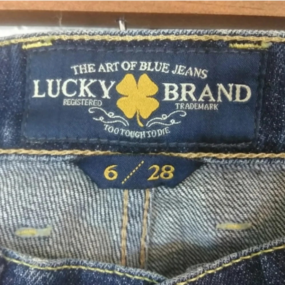 Lucky Sweet'n Straight Medium Dark Wash Blue Jean Boho Bohemian Pants Like New!